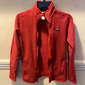 Red Patagonia Fleece Zip-Up